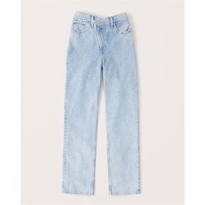 Abercrombie & Fitch 90s Relaxed High Rise Curve Love Criss Cross Jeans